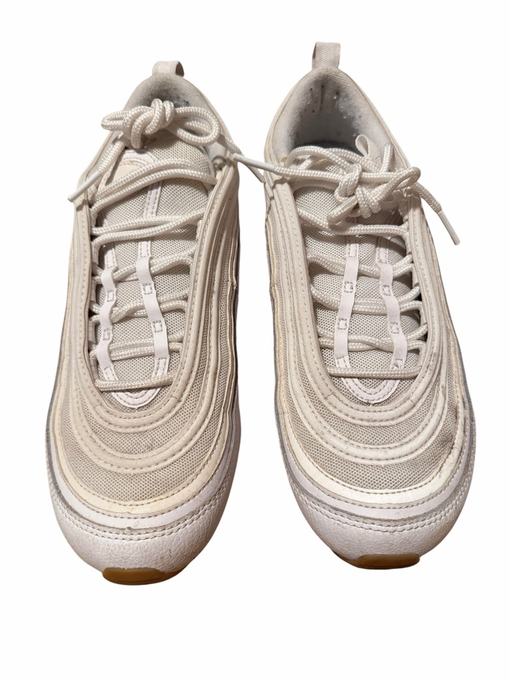 Nike Air Max 97 sneakers in the “White Gum" colorway. Men’s 8.5. GUC
